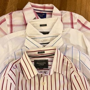 Lot Abercrombie & Fitch 4 Small Men’s Button Front Long Sleeve And Short Sleeve